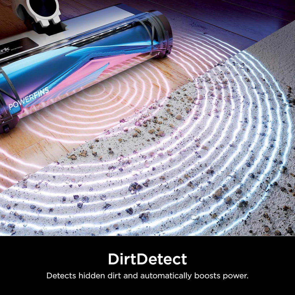 SHARK IW3525Q Detect Pro Auto-Empty System - Lightweight Cordless Stick Vacuum for Pet Hair with HEPA Filter, Odor Neutralizer, Portable Handheld, Charging Dock, Tools (Renewed) (White + Magenta)
