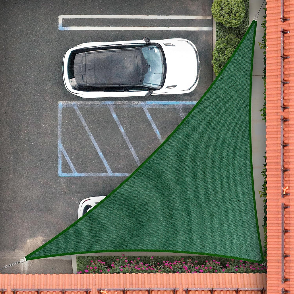 Royal Shade 12' x 20' x 23.3' Green Right Triangle Sun Shade Sail Order to Make RSTAPRT16, UPF50+ 95% UV Blockage, 200GSM Commercial Standard Heavy Duty, 3 Years Warranty (We Make Custom Size)