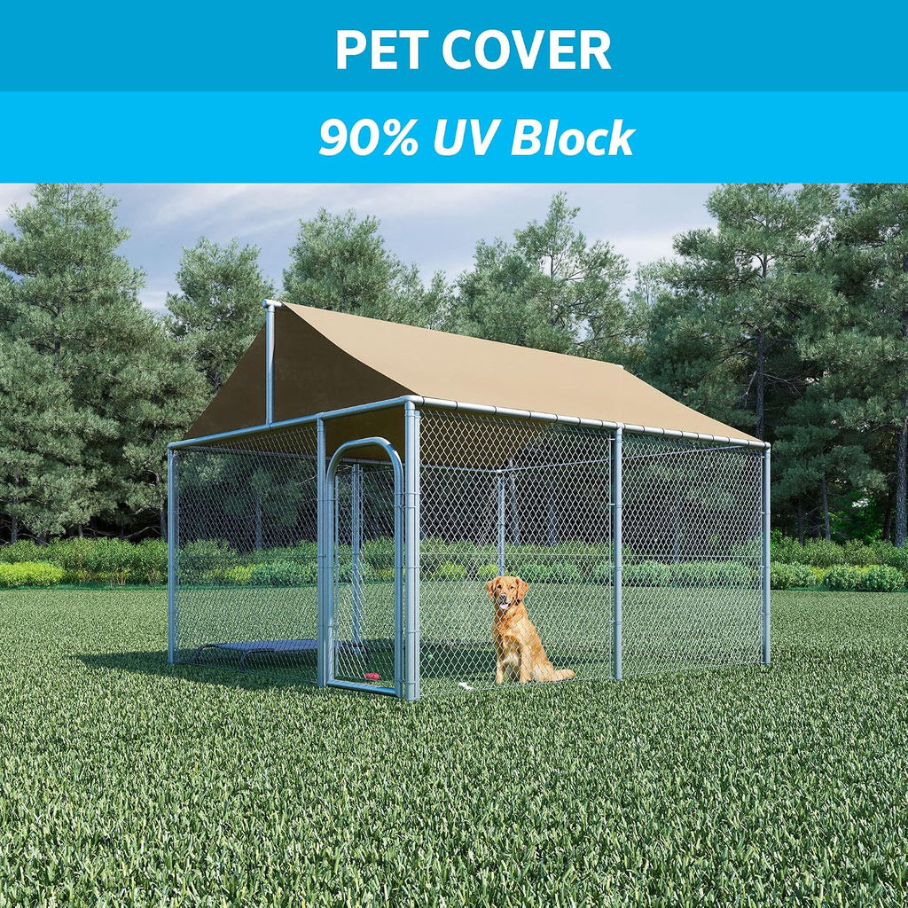 Coolaroo 90% UV Block Shade Cloth and Privacy Screen Shade Fabric Roll, 6' x 15', Wheat